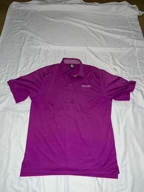 FootJoy Coosaw Creek Country Club Performance Golf Polo Shirt Purple Size L